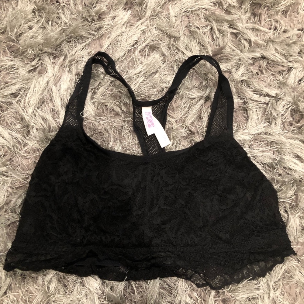 PINK lace sports bra